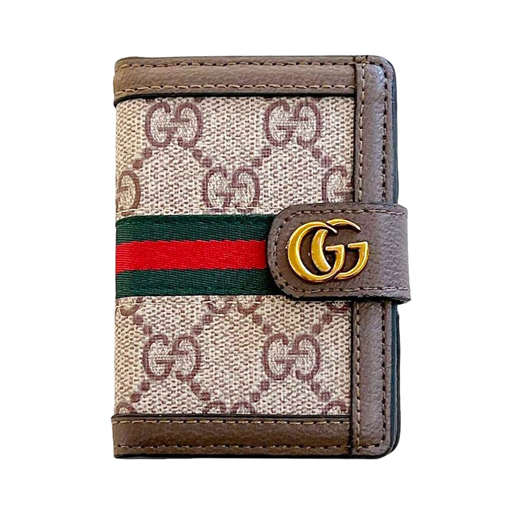 Luxury Leather Wallet Card Holder & Coin Purse With Snap Closure