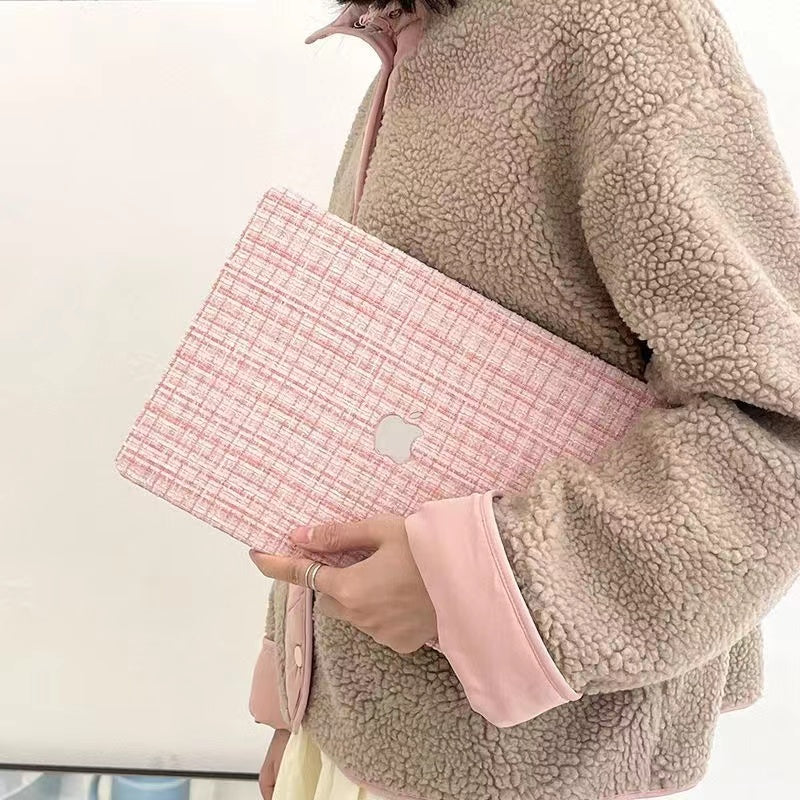 Woven Fiber Velvet Pink MacBook Case-BELKCASE