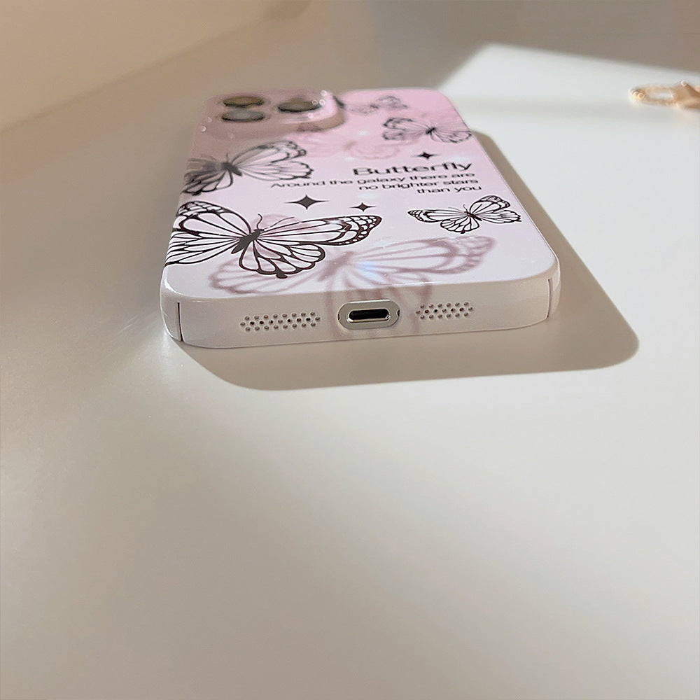 Phantom Black Butterfly iPhone Case-BELKCASE