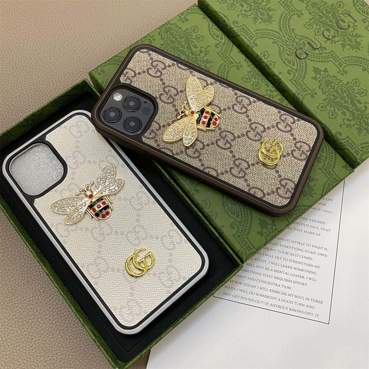 Gucci Leather iPhone Case