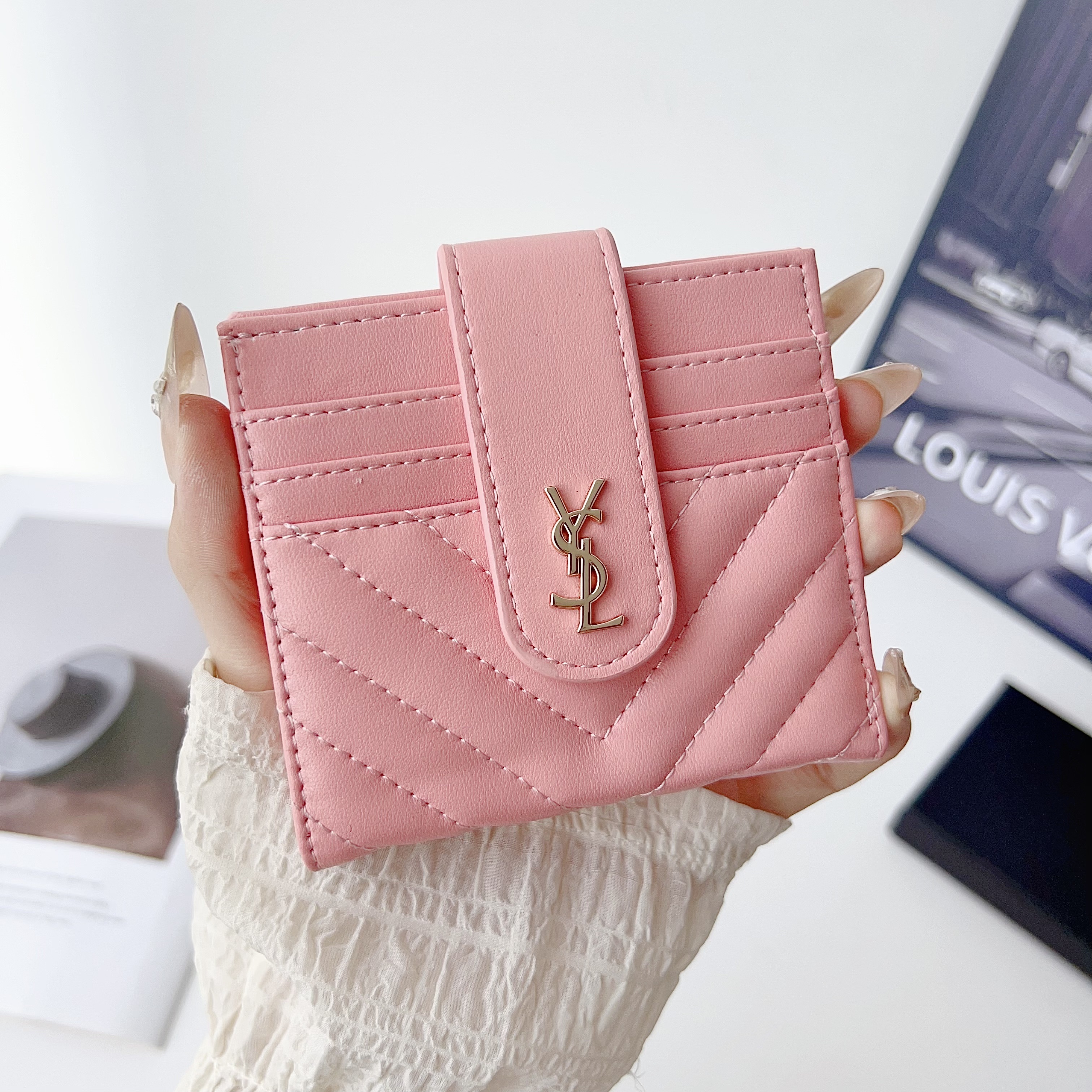YSL Classic Luxury Leather Slender Wallet