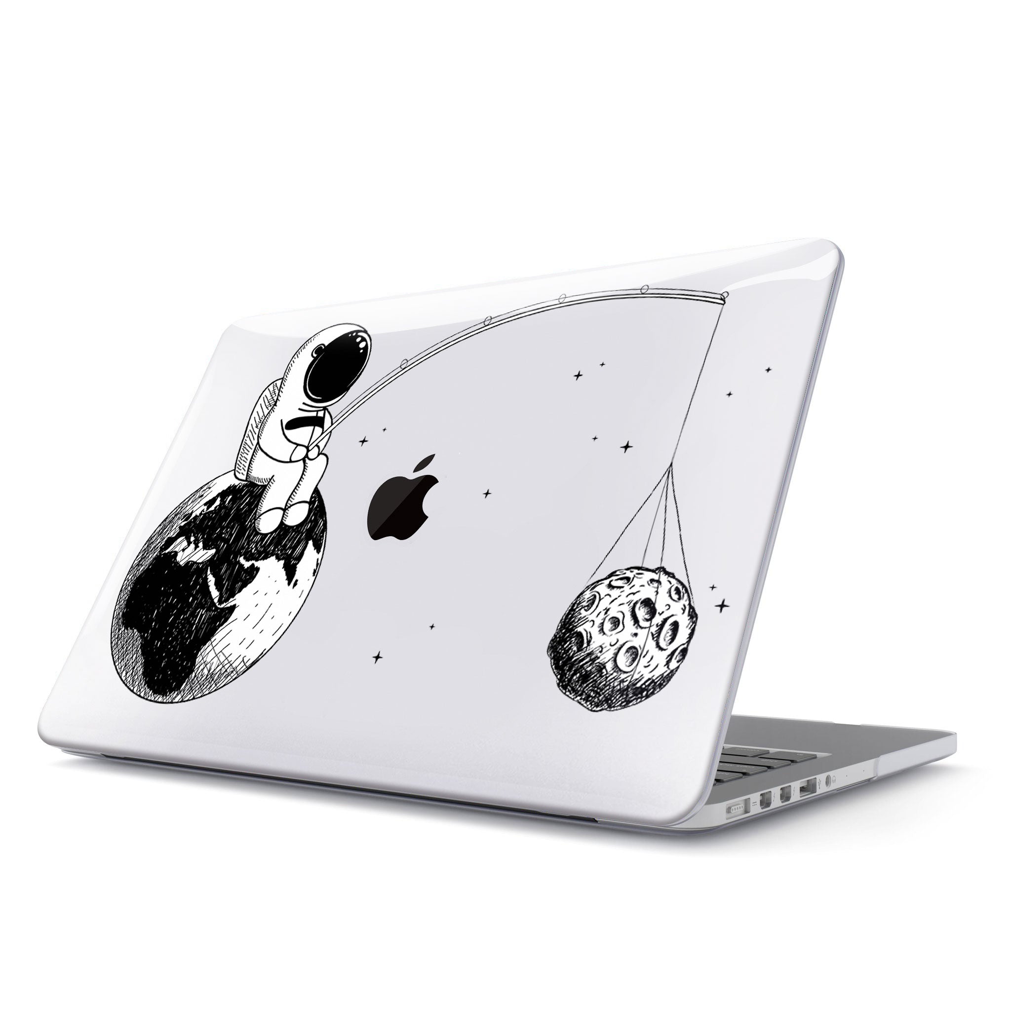 Moon Fishing Astronaut Macbook case