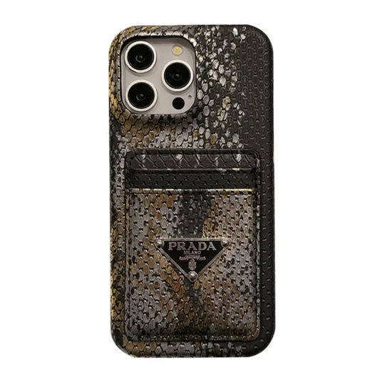 Prada Crocodile skin Leather iPhone Case
