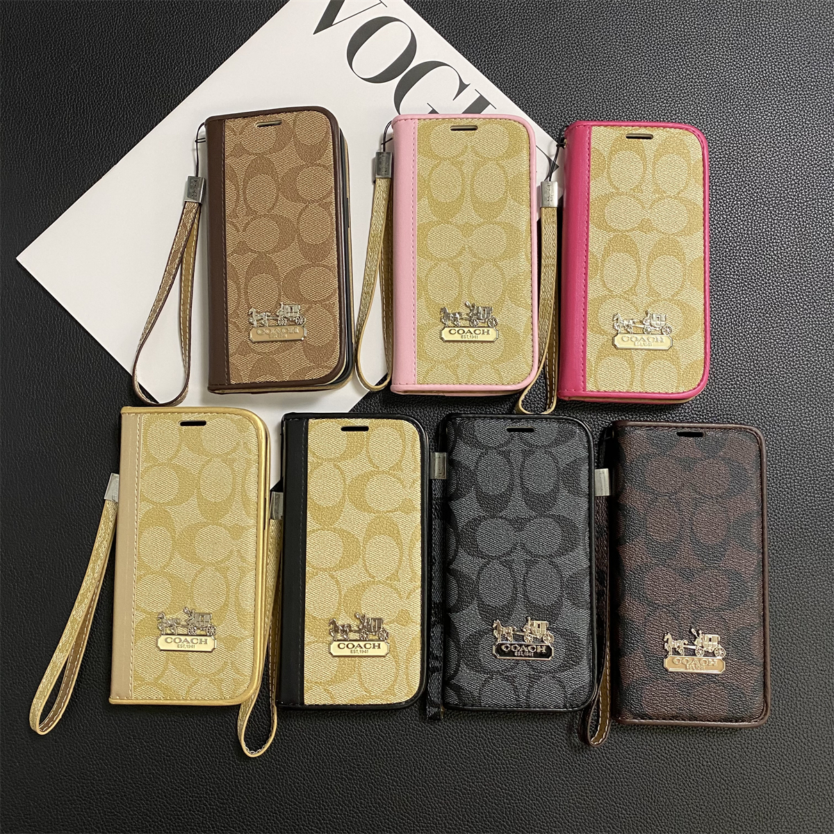 Monogram Leather iPhone Wallet Case