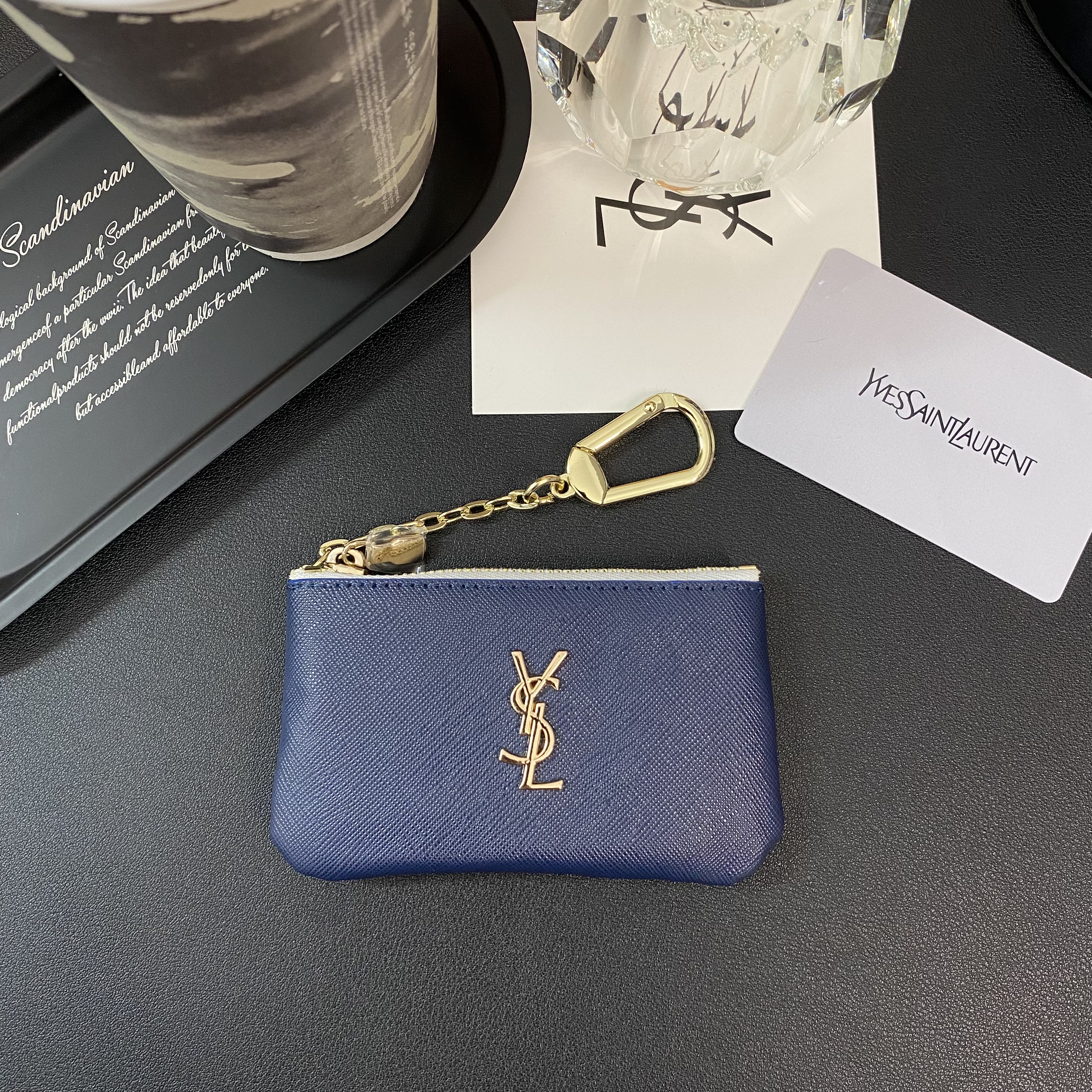 Luxury Leather Zipper Coin Purse