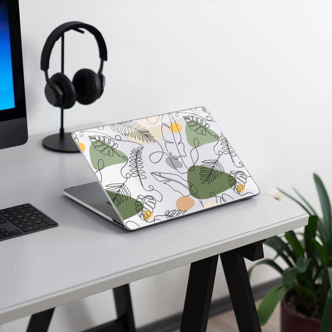 Abstract Green Leaves Macbook case-BELKCASE