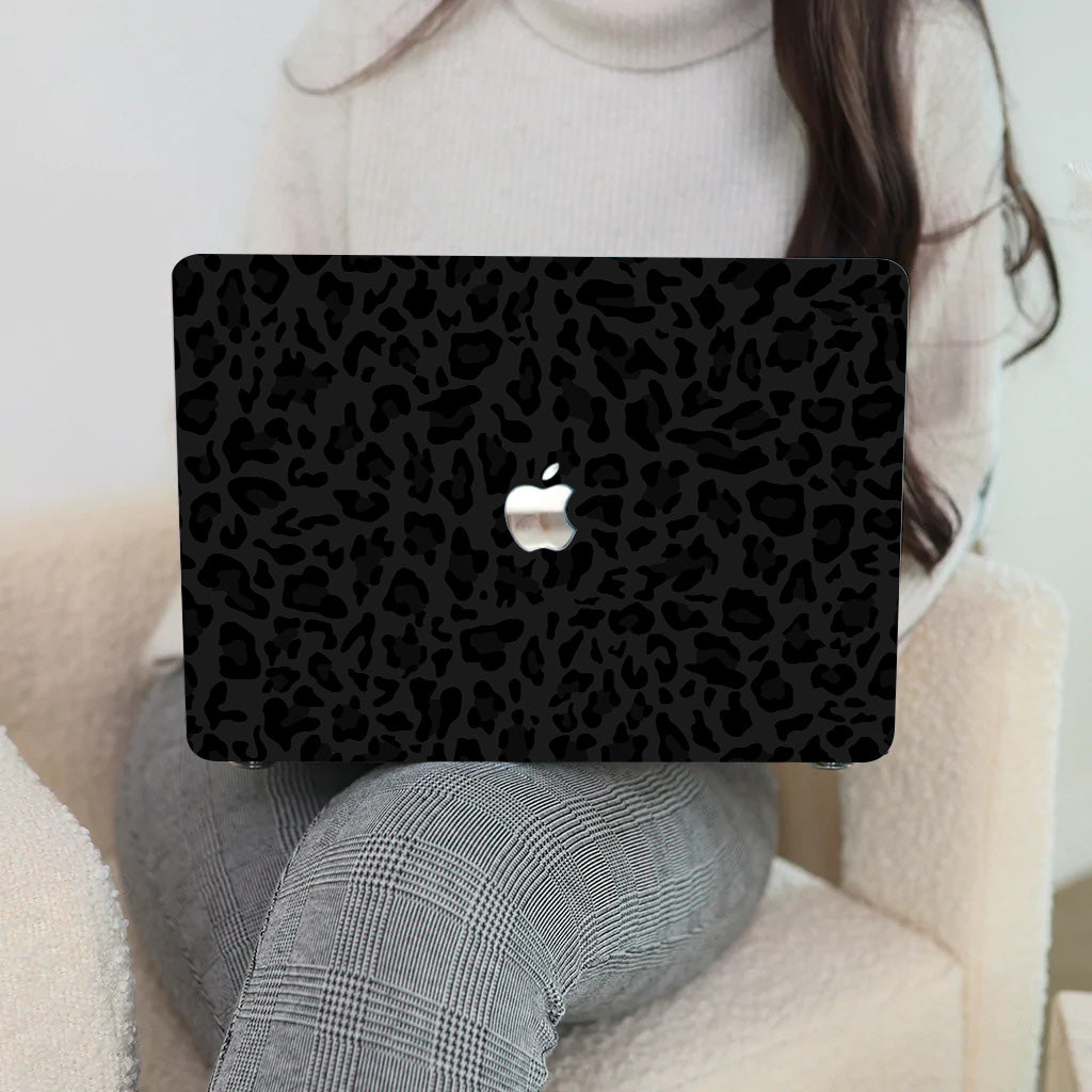 Black Leopard Print Macbook Case-BELKCASE