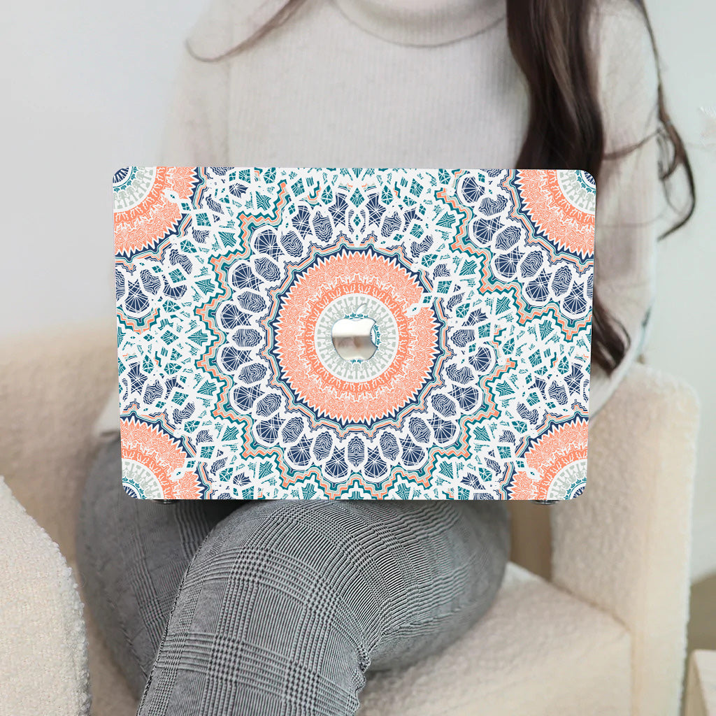 Orange Mandala Macbook Case-BELKCASE