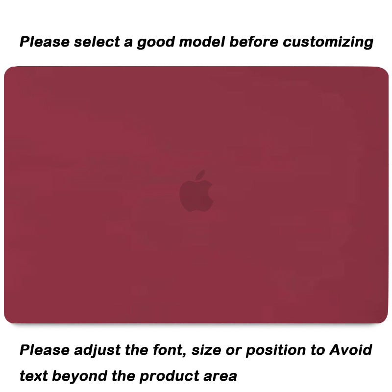 Frosted Wine Red Macbook case customizable-BELKCASE