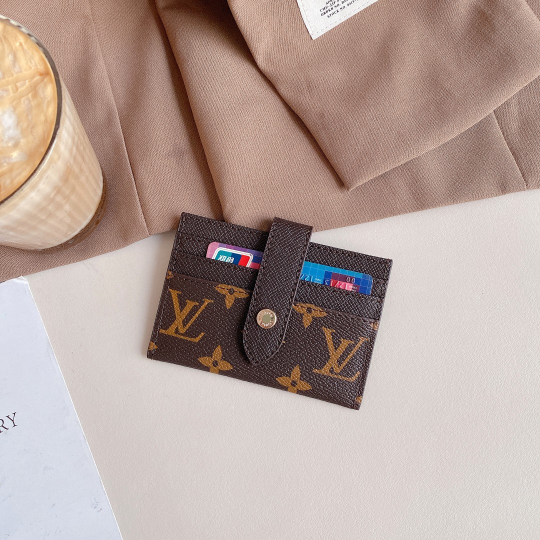 Classic Luxury Leather Wallet Card Holder Snap Closure