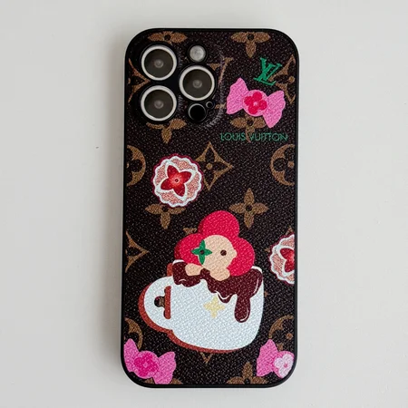 Cartoon Christmas Monogram Vintage Leather V iPhone Case