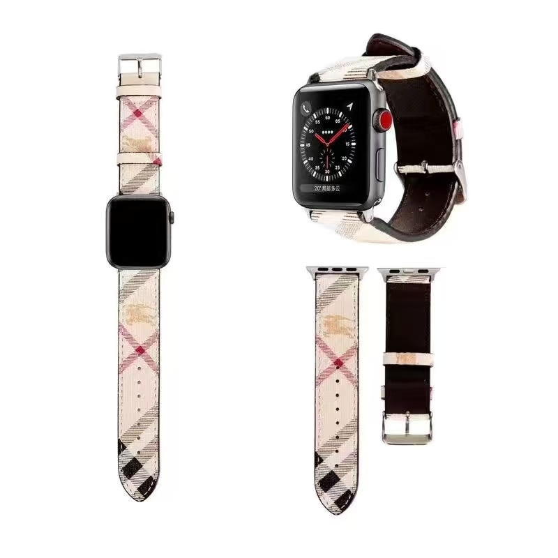 Leather luxury Stripes Apple Watch Bands