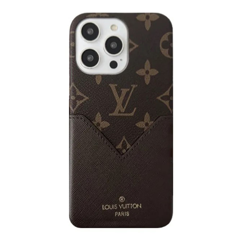 Monogram Leather iPhone Wallet Case 