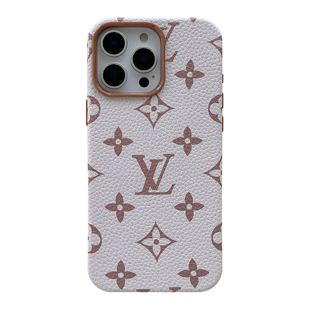 Louis Vuitton Leather Monogram iPhone Case 