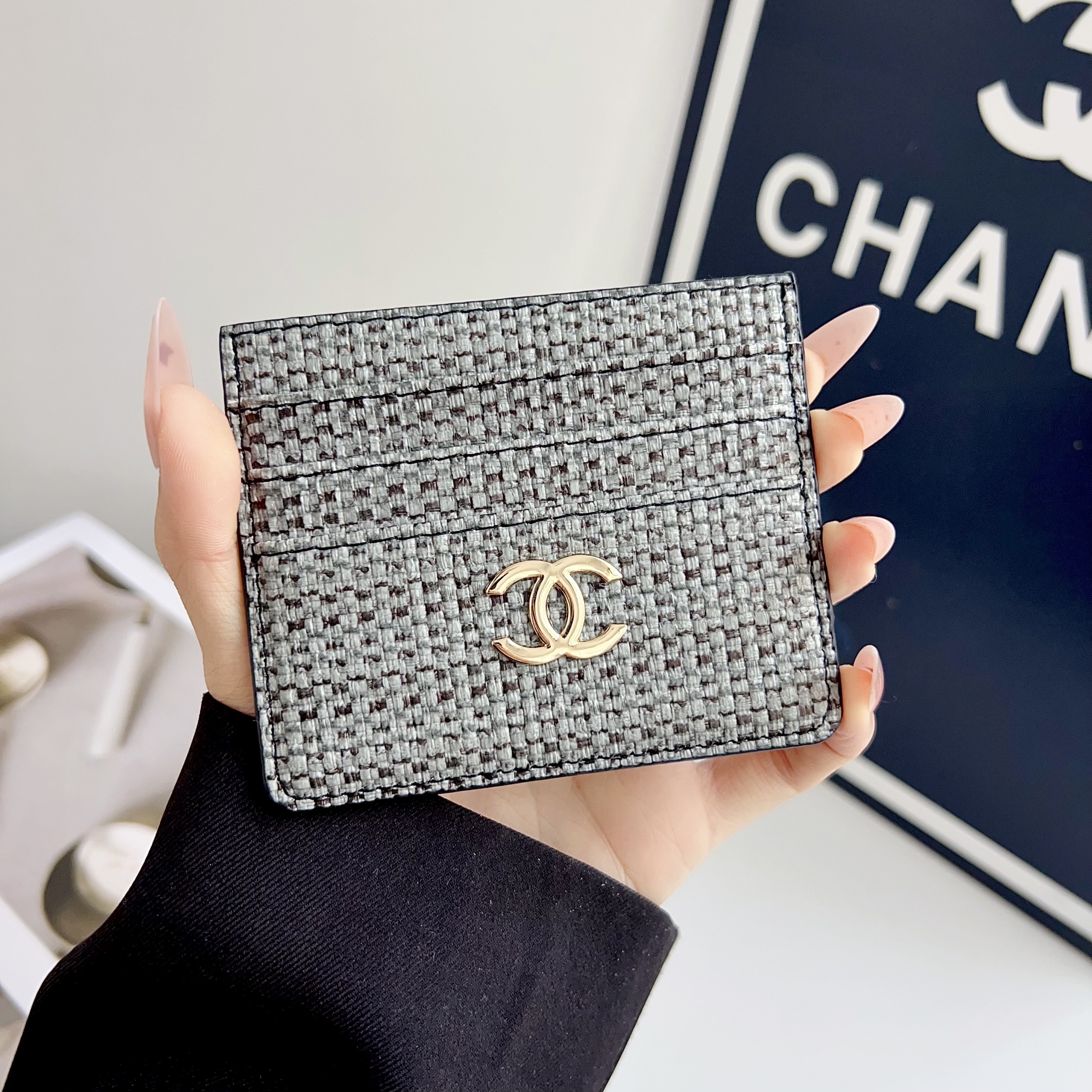 Chanel Braided  Wallet Card Holder
