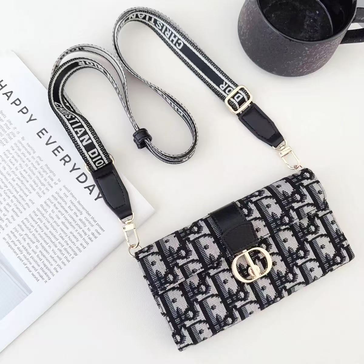 [Copy]Dior Embroidered canvas iPhone Wallet Case