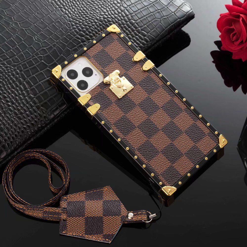 Louis Vuitton Monogram Leather Square iPhone Case with Bracelet