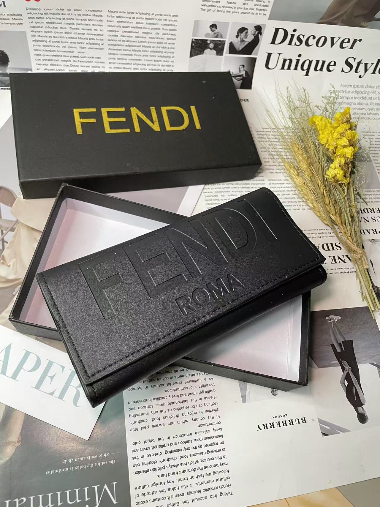 luxurious Leather Flap Wallet