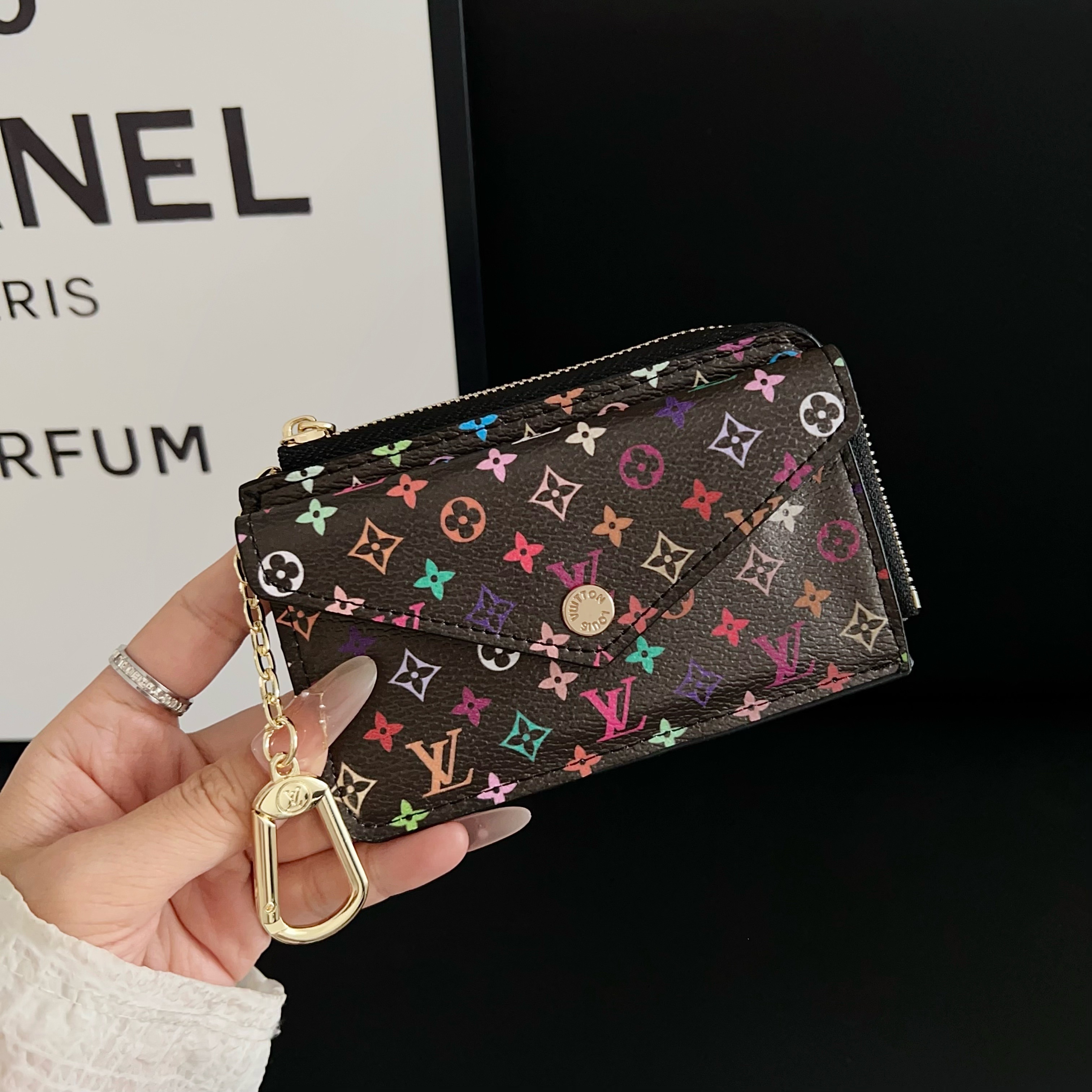 Louis Vuitton,Gucci Luxury Leather Zipper Wallet Card Holder & Coin Purse