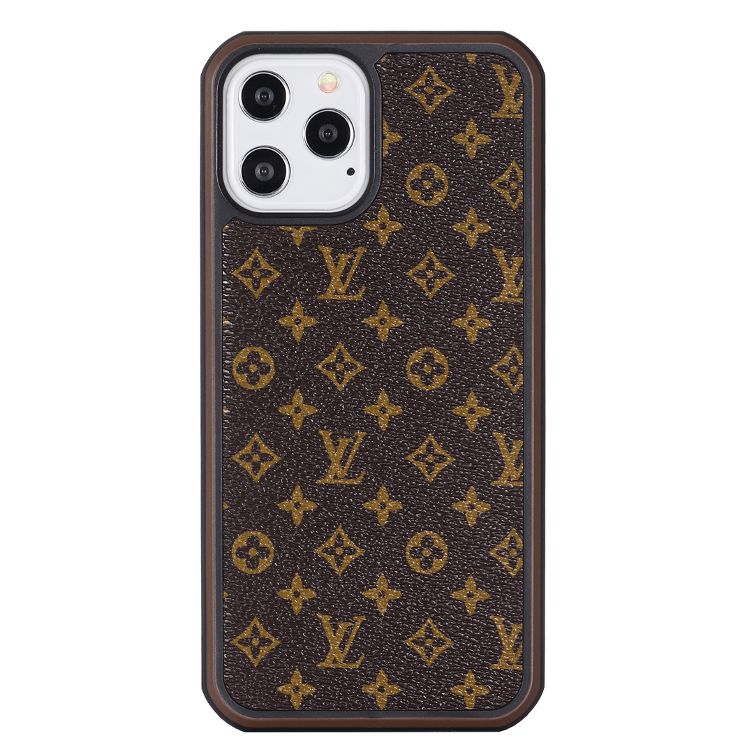Louis Vuitton Luxury Leather iPhone Case with Enhanced Bezel