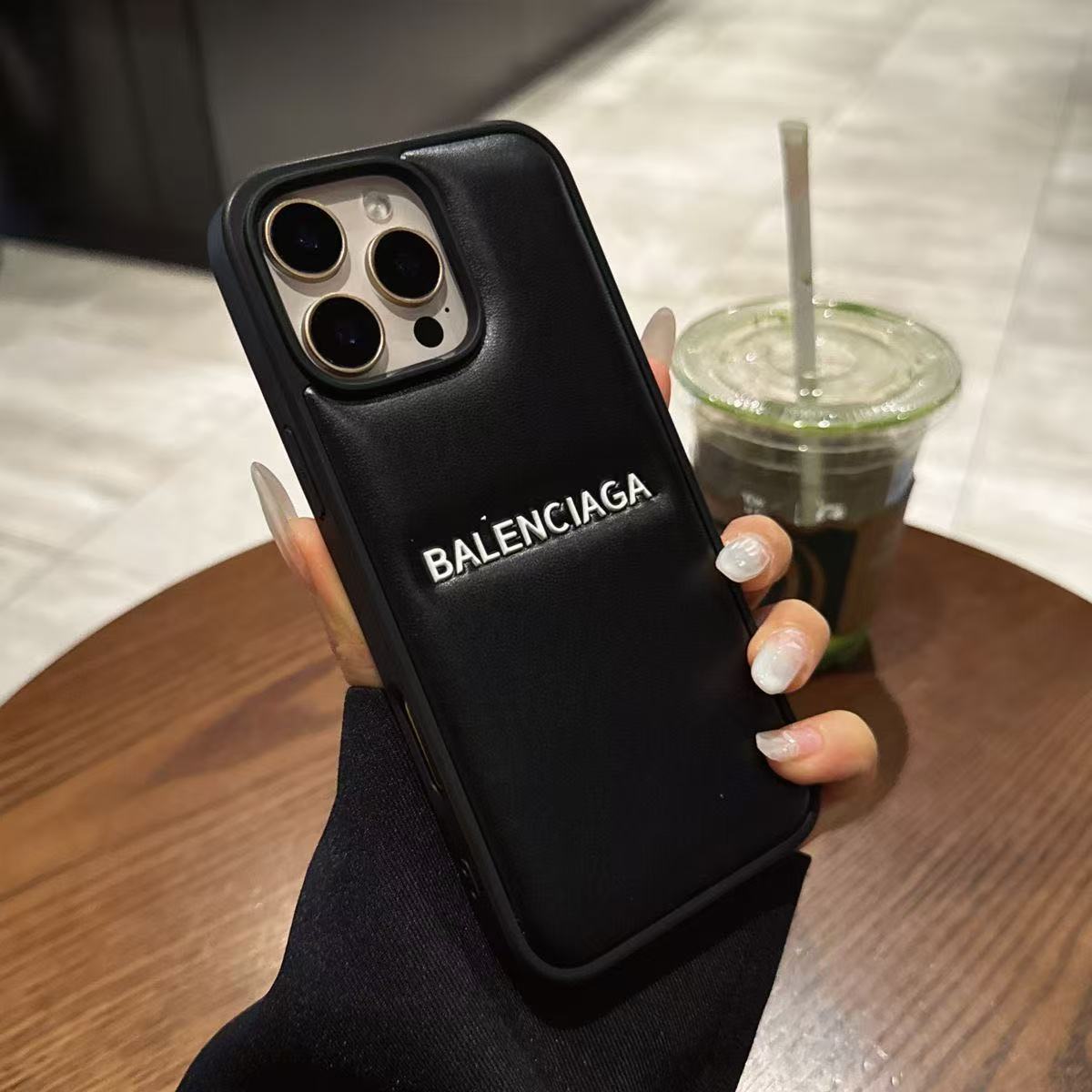 Balenciaga Leather cushion iPhone Case	