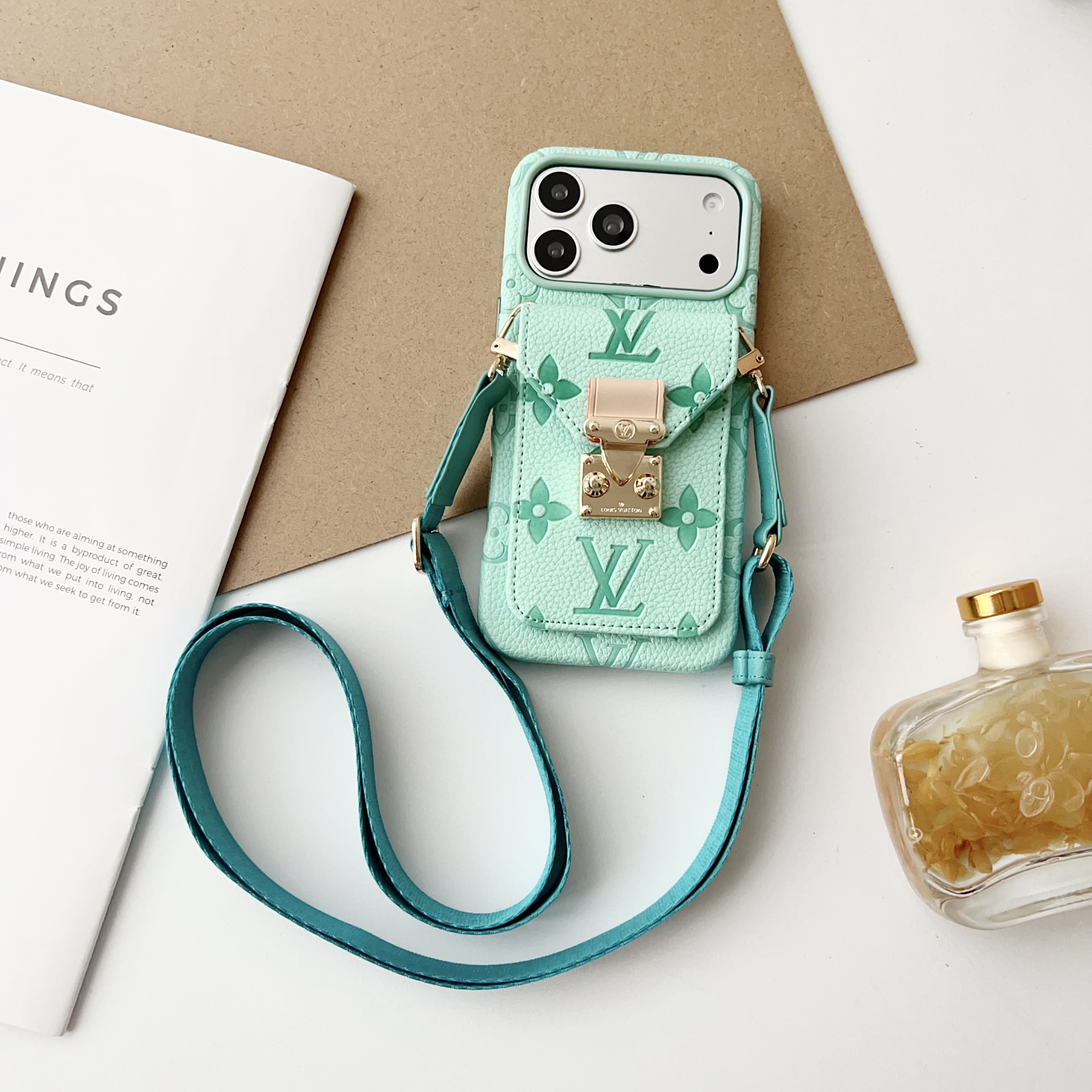 Gucci Leather iPhone Wallet Case With Crossbody Strap/Without Crossbody Strap