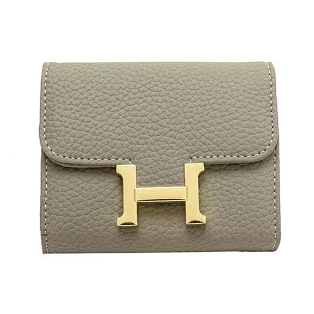 Classic Luxury Leather Wallet Card Holder & Coin Purse With Snap Closure