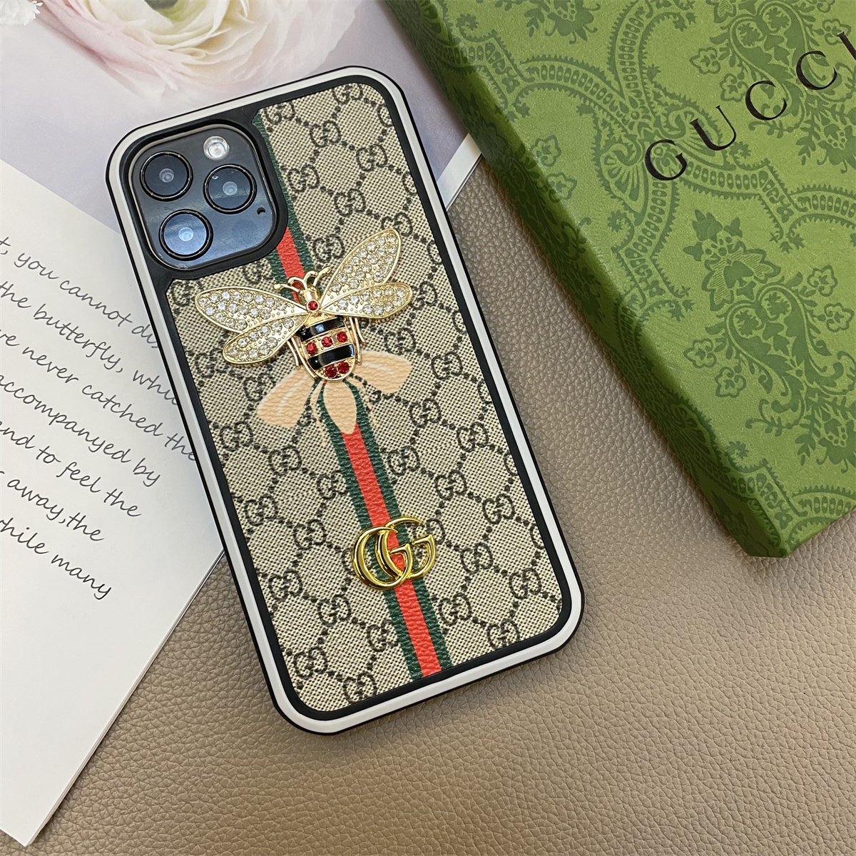 Gucci Leather iPhone Case