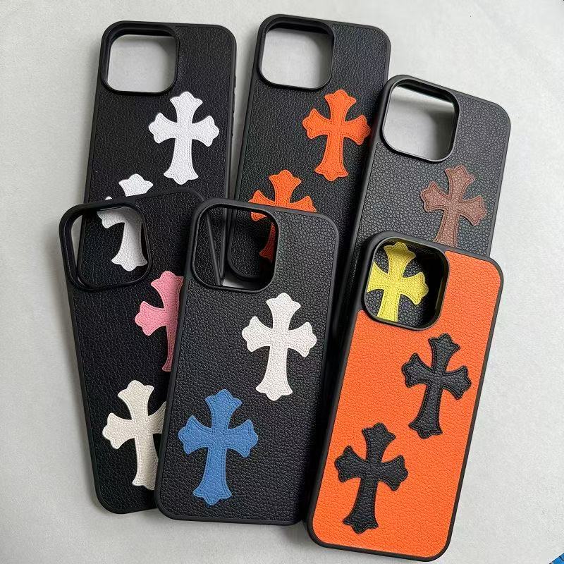 Trendy CH Leather iPhone Case