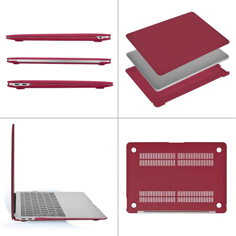 Frosted Wine Red Macbook case customizable-BELKCASE