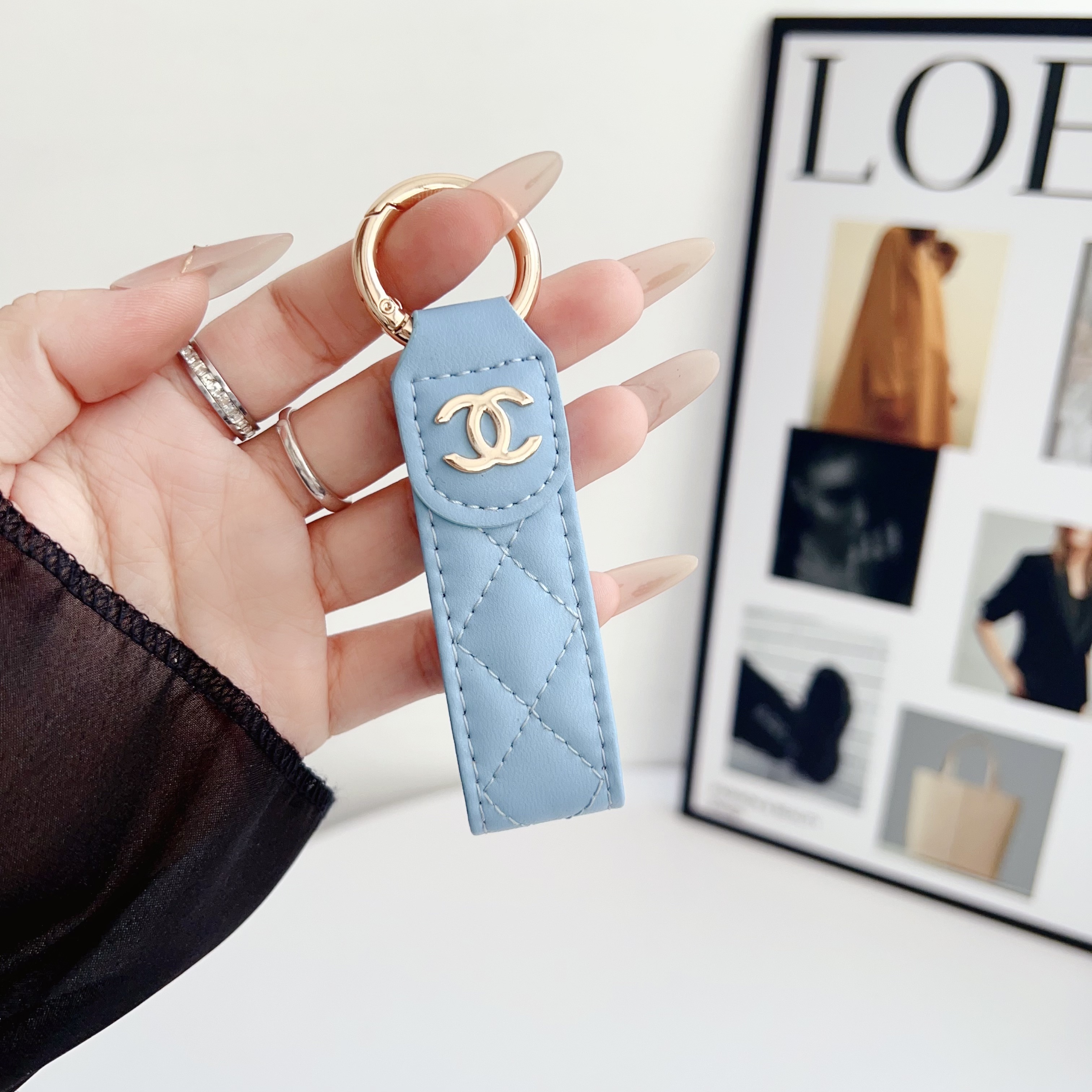 Chanel Luxury Leather Keychain
