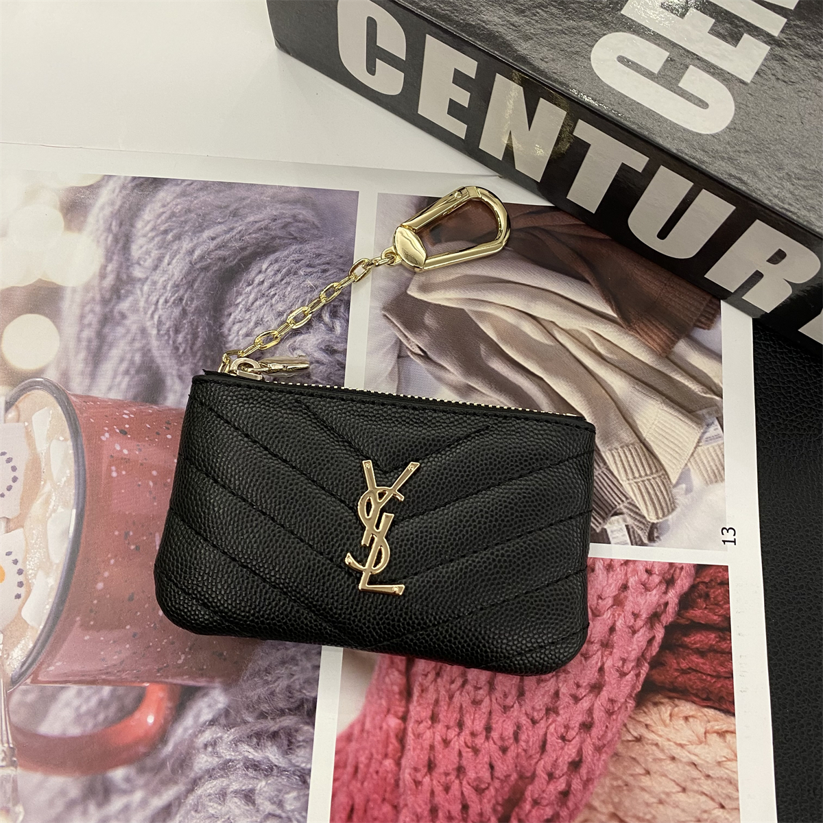 Luxury Leather Zipper Coin Purse