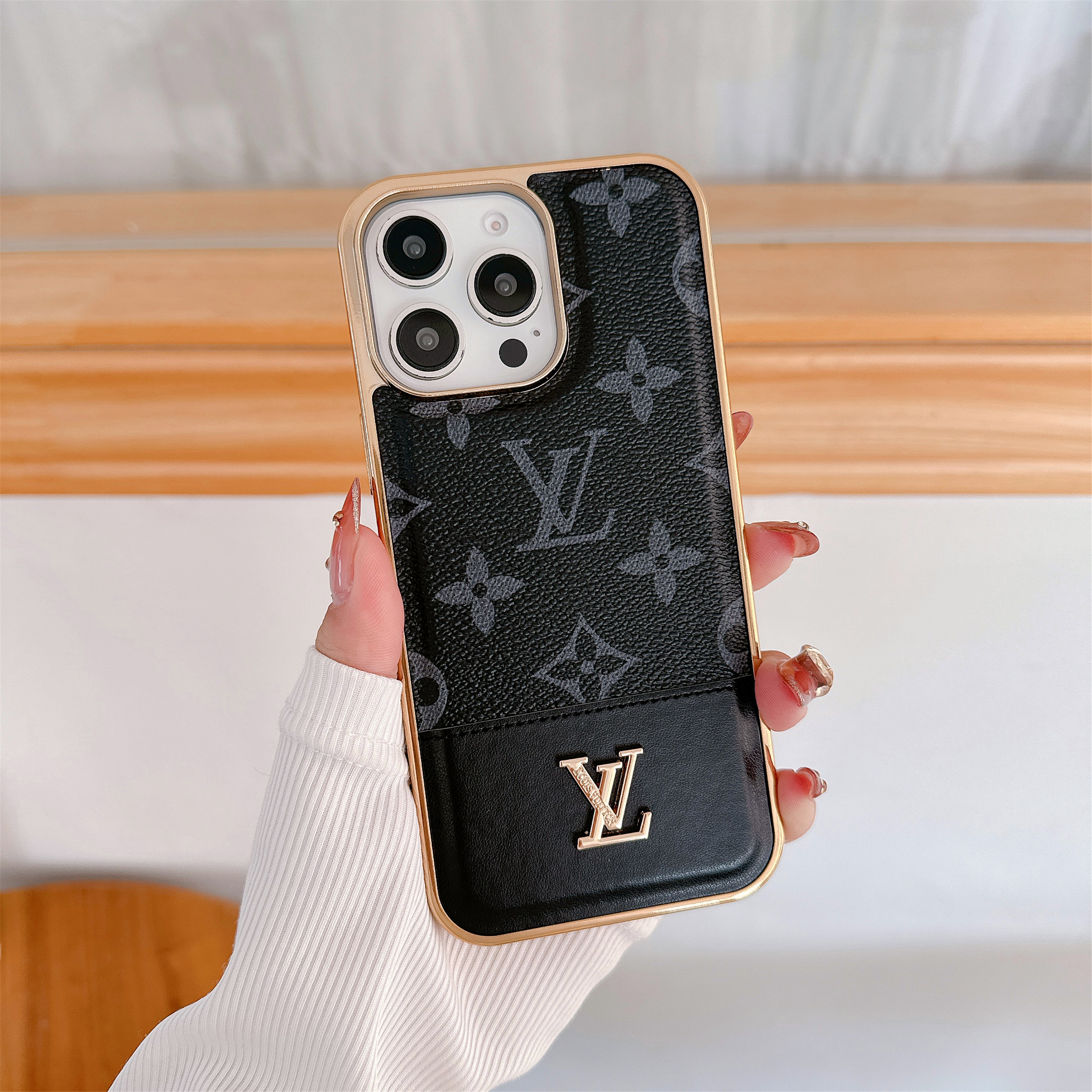 Louis Vuitton Gucci Leather iPhone Case