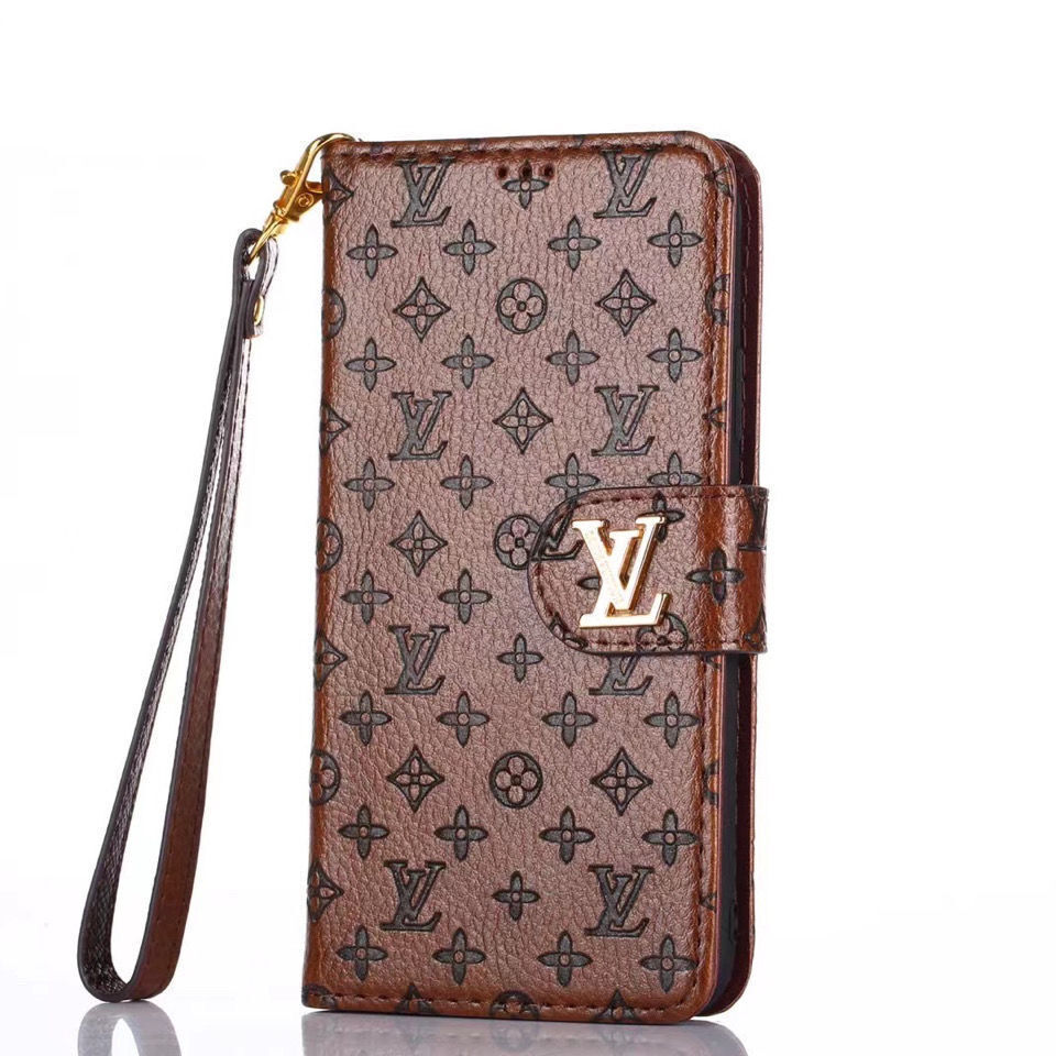 Louis Vuitton Shiny Leather iPhone Wallet Case 