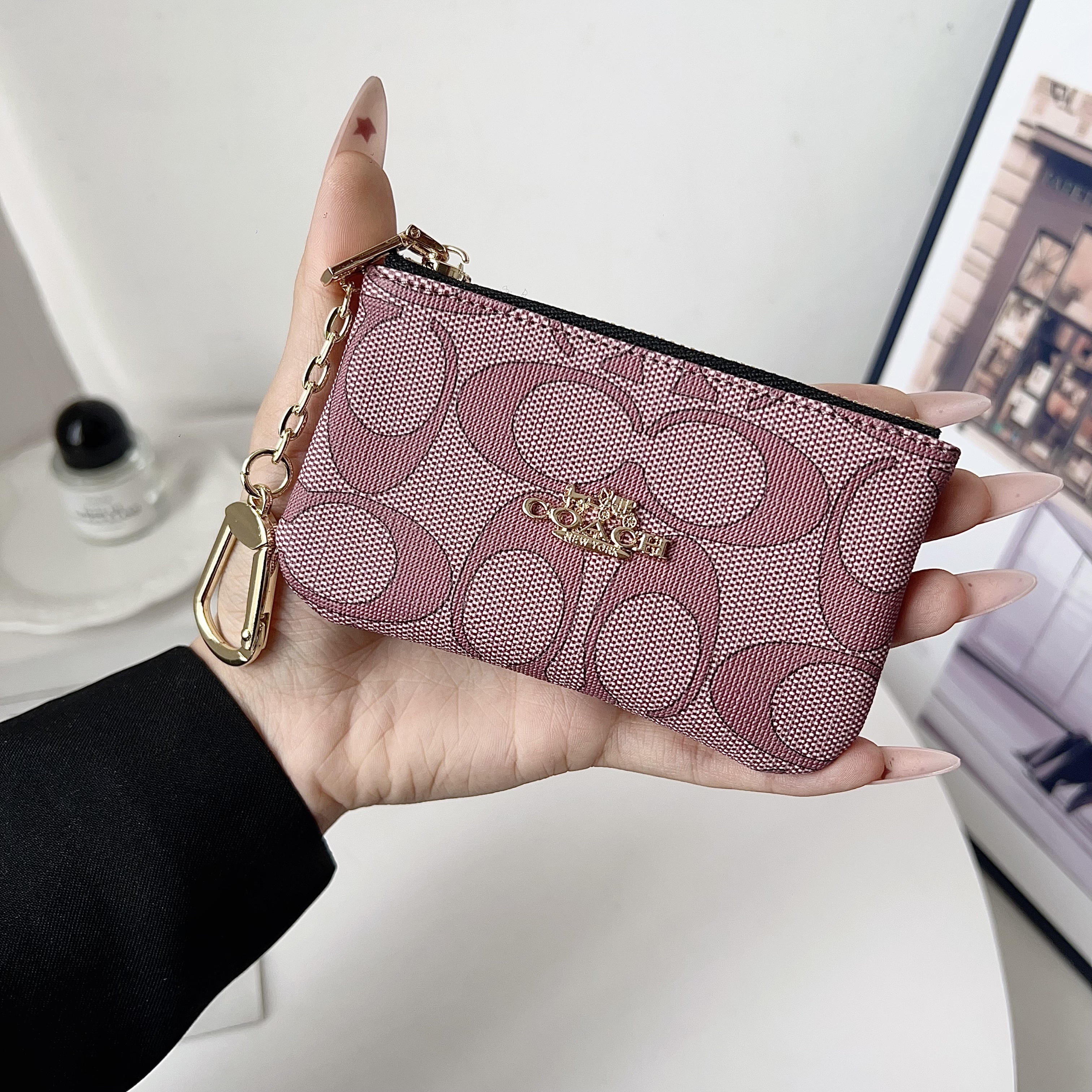 Coach Luxury Leather Zipper Coin Purse