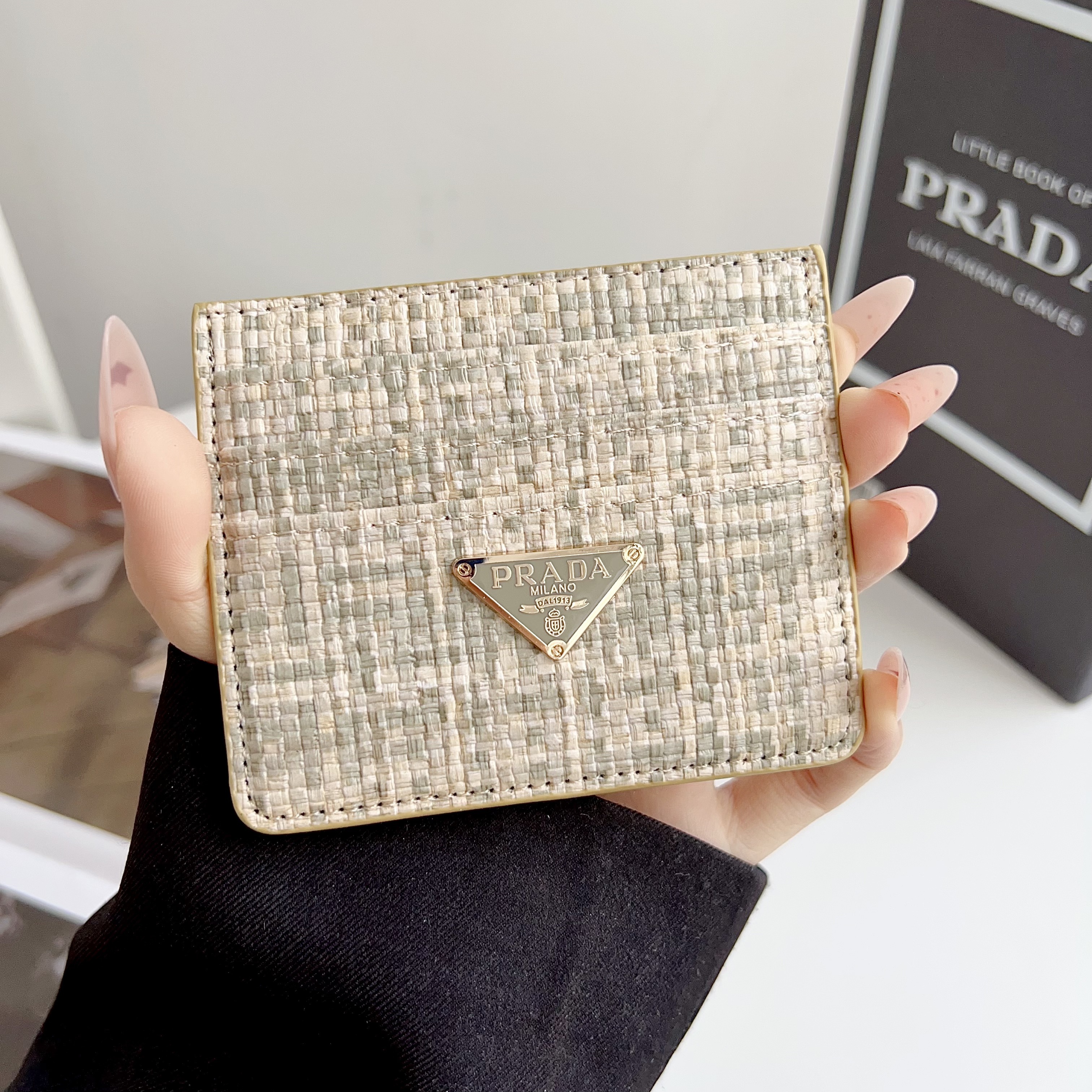 Prada Braided  Wallet Card Holder