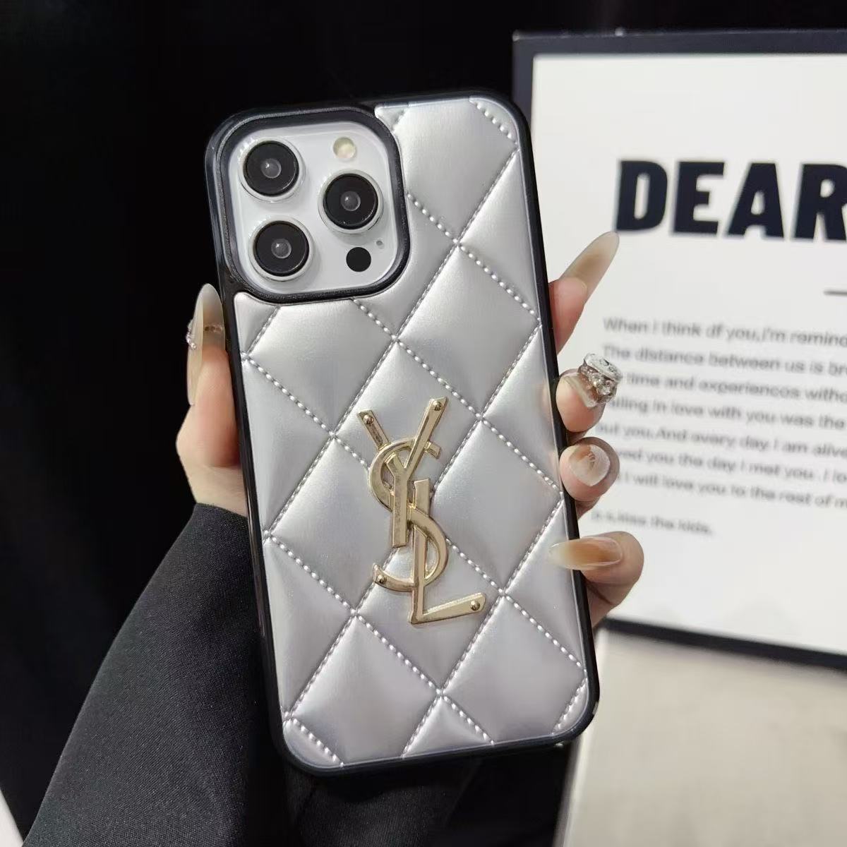 Diamond Glossy Leather YL iPhone Case