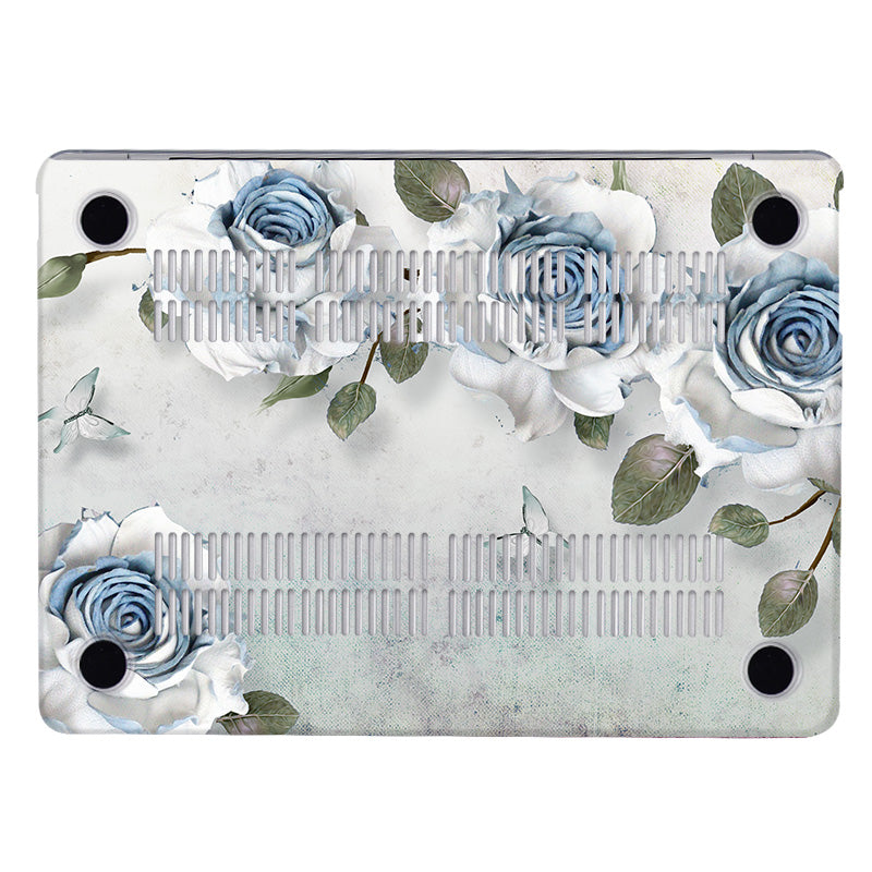 Blue Heart Jasmine Macbook Case-BELKCASE