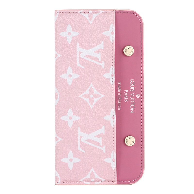 Louis Vuitton Monogram Leather iPhone Wallet Case Magnetic Flip Cover
