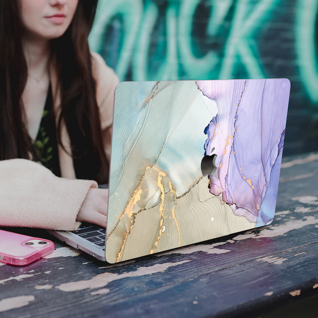 Purple Marble Macbook Case
