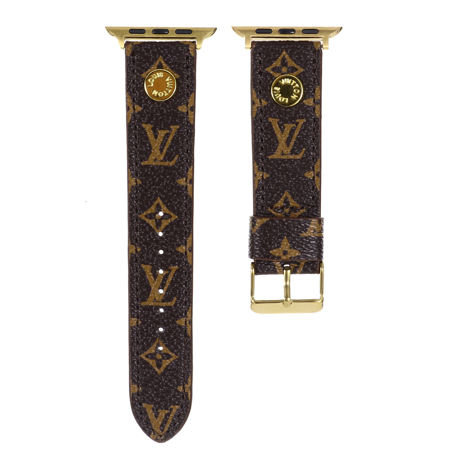 Louis Vuitton Luxury Leather Rivet Apple Watch Band