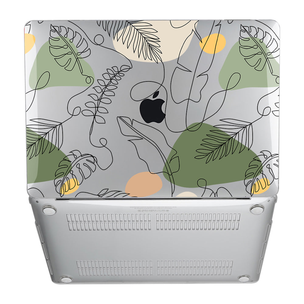 Abstract Green Leaves Macbook case-BELKCASE