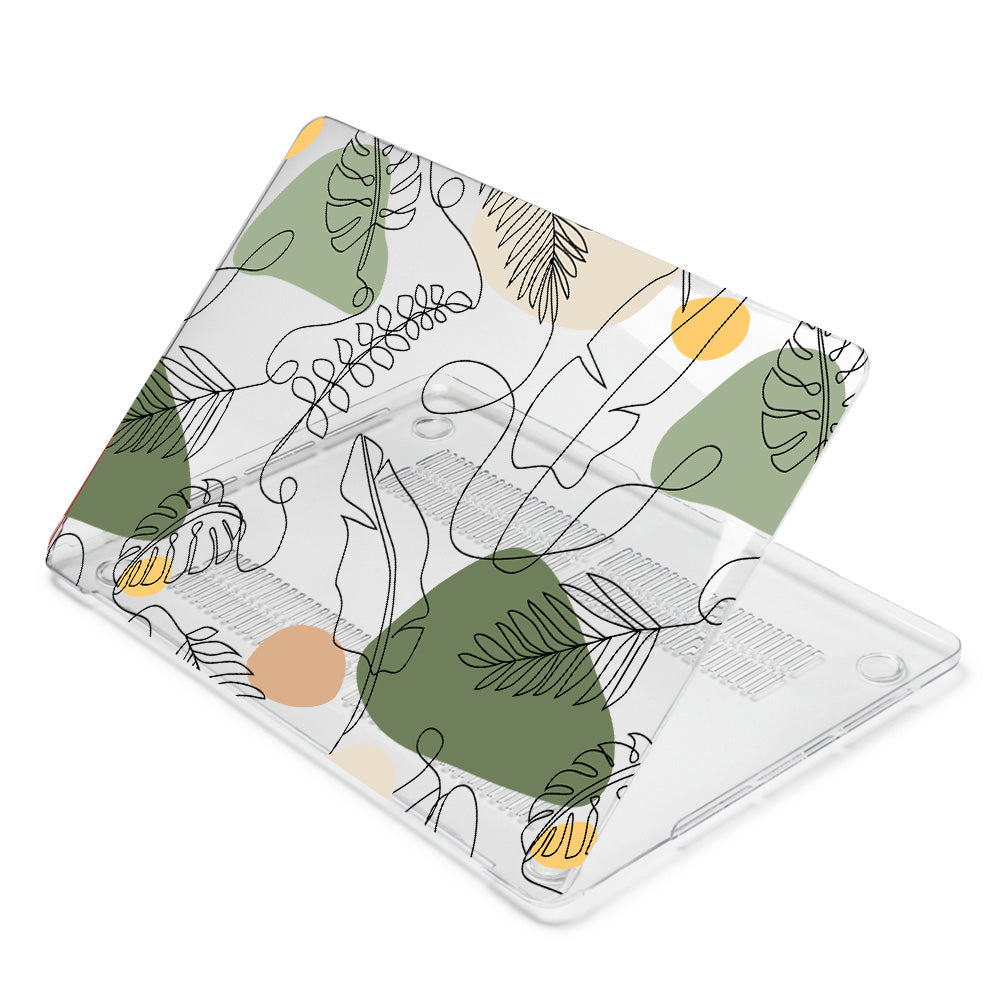 Abstract Green Leaves Macbook case-BELKCASE