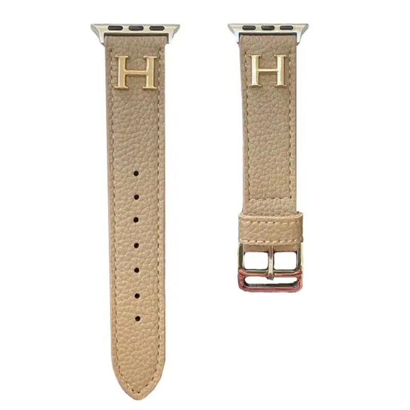 Leather luxury H Apple Watch Bands