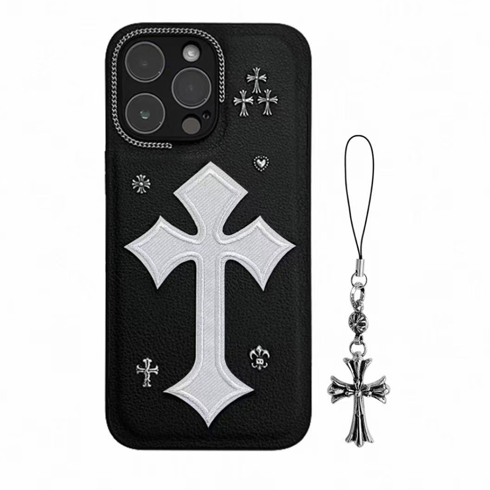 Chrome Hearts iphone Case Luxury leather