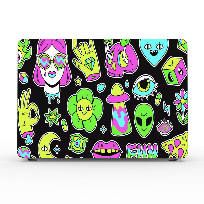 Psychedelic Art Stickers Macbook Case-BELKCASE