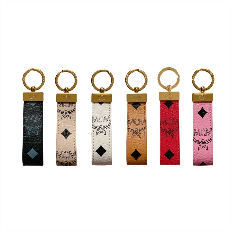 MCM Worldwide Luxury Leather Keychain