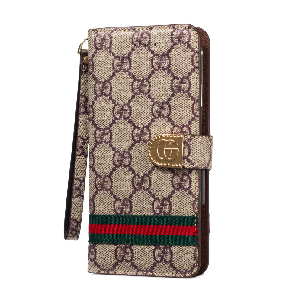 Louis Vuitton Gucci Leather iPhone Wallet Case Magnetic Flip Cover