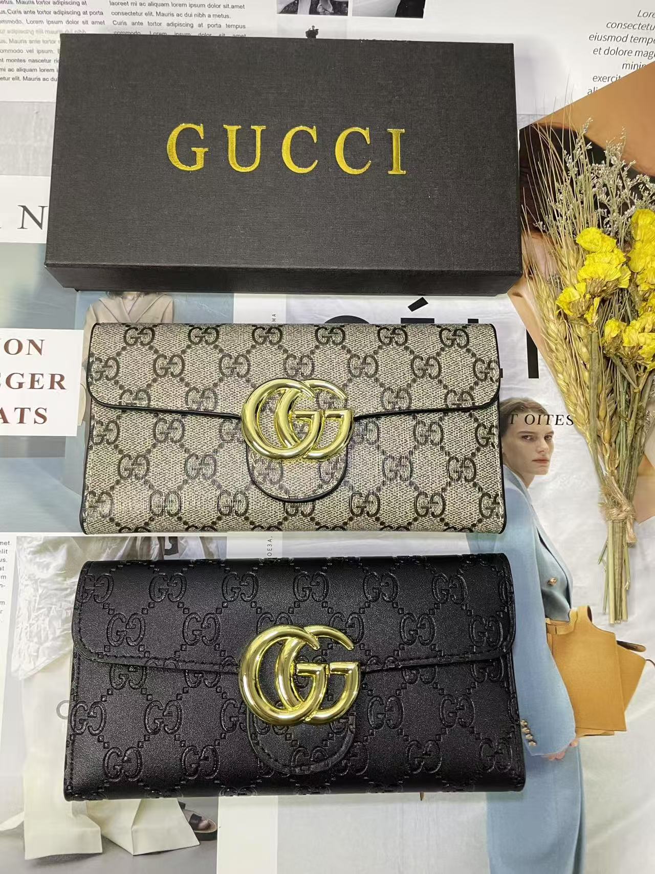 luxurious Leather Flap Wallet