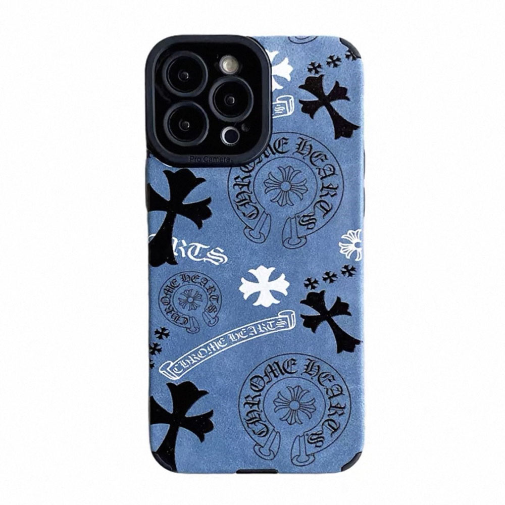 Chrome Hearts iPhone Case Small Plush Leather 